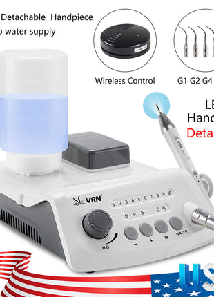 LED ULTRASONIC DENTAL SCALER DENTAL VET MEDICAL +Water Supply+5 Tips