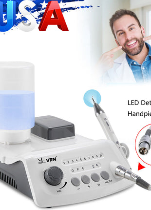 LED ULTRASONIC DENTAL SCALER DENTAL VET MEDICAL +Water Supply+5 Tips