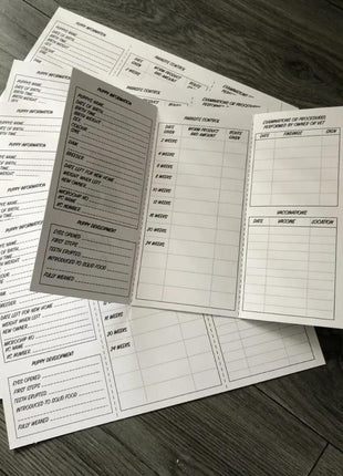 Whelping Supplies Charts, Contracts, Health Records, Vet Certificates, Breeders