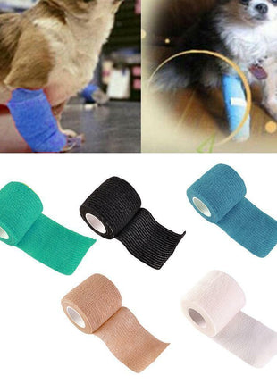 Dog Vet Wound Elastic Cohesive Bandage Self Adherent Pet Supply Tapes C4Y7