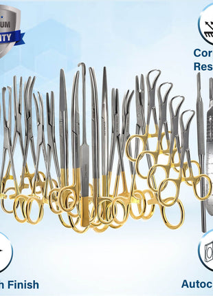 NEW 22 PCS CANINE+FELINE SPAY PACK VET GENERAL SURGICAL INSTRUMENTS STAINLESS CE