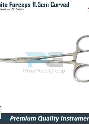 Curved Slimline Mosquito Forceps Vet Supplies Small Animal Surgical Veterinary