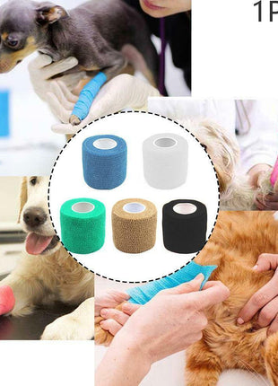 Dog Vet Wound Elastic Cohesive Bandage Self Adherent Supply Tapes. Pet A0C6