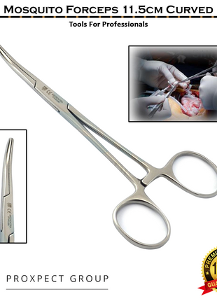 Curved Slimline Mosquito Forceps Surgical Veterinary Vet Supplies Small Animal