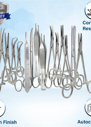 NEW 44 PCS CANINE+FELINE SPAY PACK VET GENERAL SURGICAL INSTRUMENTS STAINLESS CE