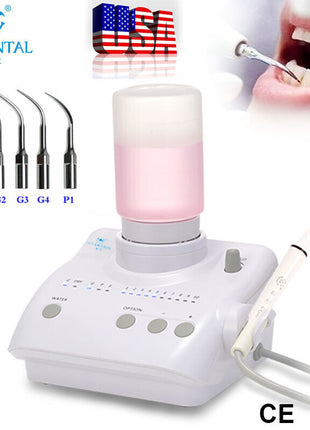 Dental Portable Ultrasonic Piezo Scaler 2*Bottles Fit Cavitron EMS Handpiece Tip